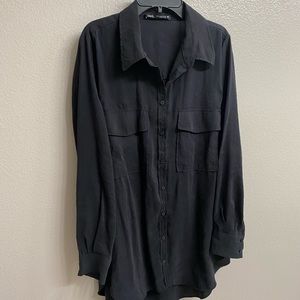 Zara button up top